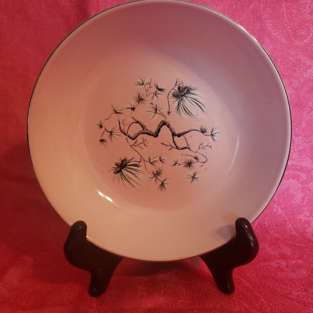 MCM TAYLOR SMITH Dwarf Pine Pink Soup/Salad/Cereal Bowls, set of 3